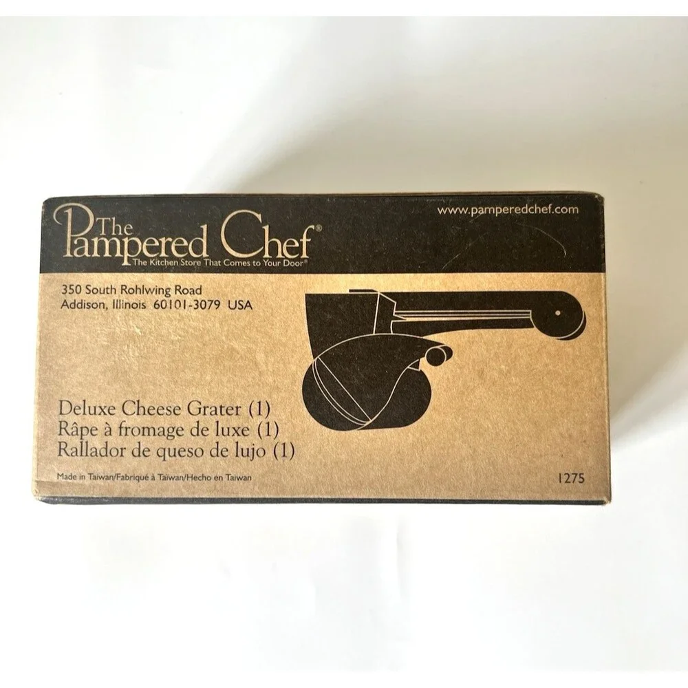 Pampered Chef Deluxe Cheese Grater #1275 New Open Box Discontinued Never Used